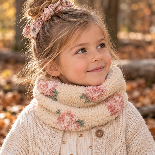 Snood Teddy Fleuri