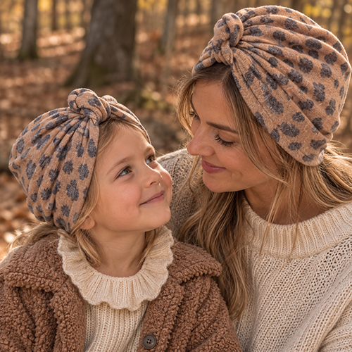 Duo Turbans Mère & Fille – Léopard