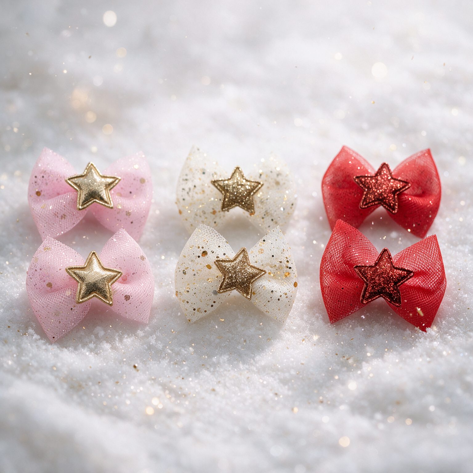 Barrettes Nœuds Étoilés